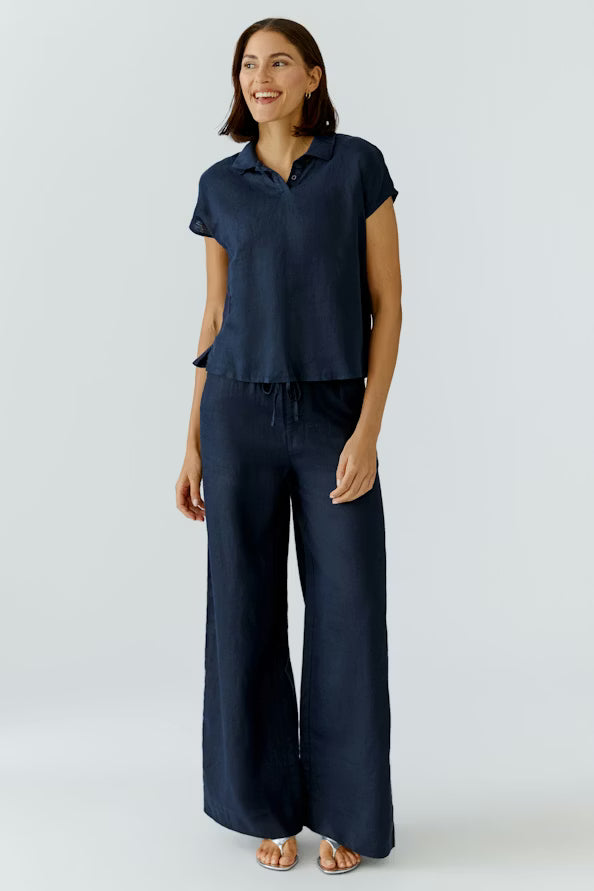 Oui Linen Patch Blouse