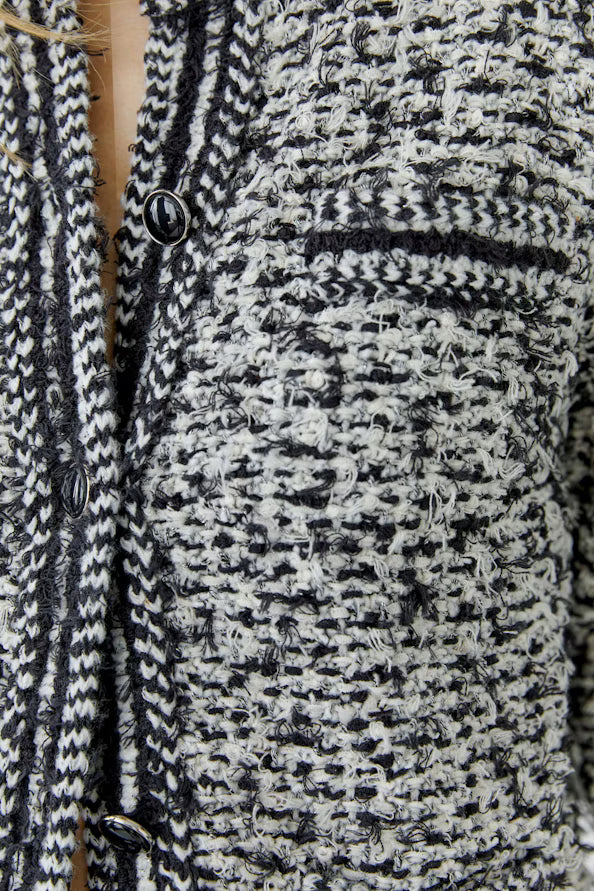 Cardigan - black offwhite