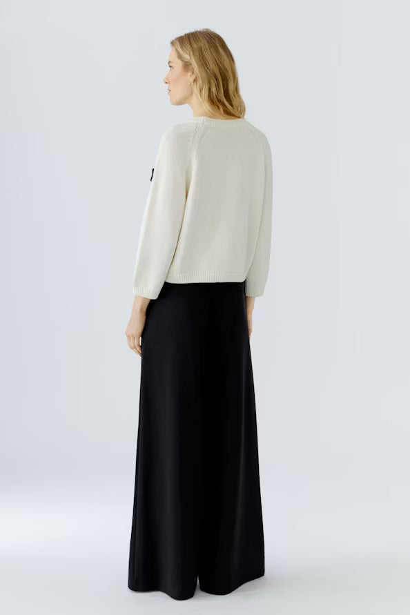 pullover - white black