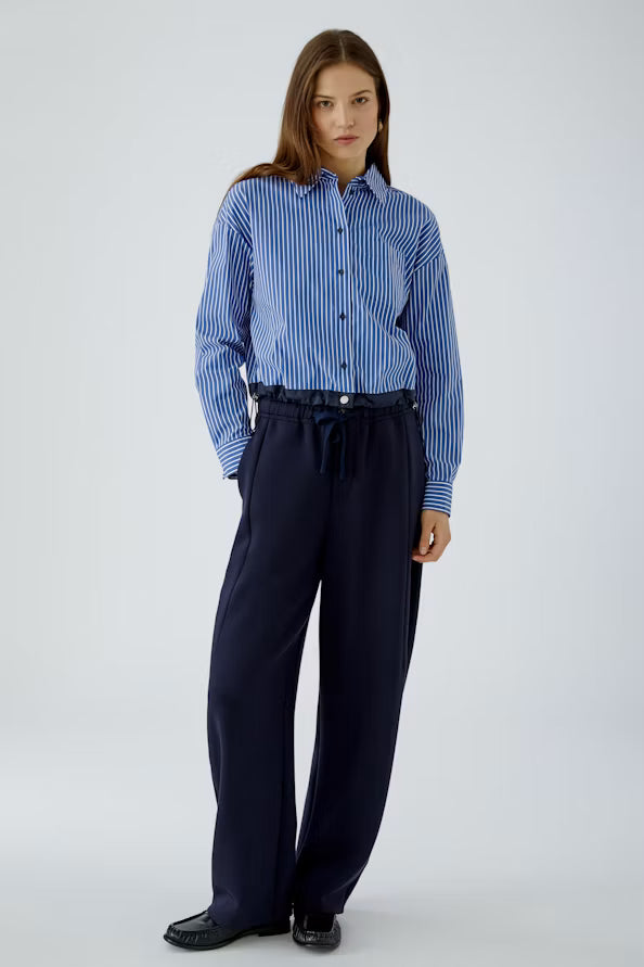 Striped blouse with breast pocket