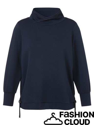 Navy Funnel Neck Sweatshirt