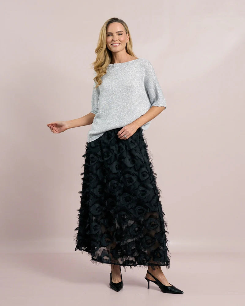 Short Sleeve Sparkle Knit