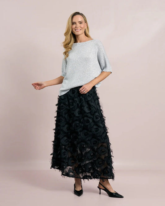 Short Sleeve Sparkle Knit