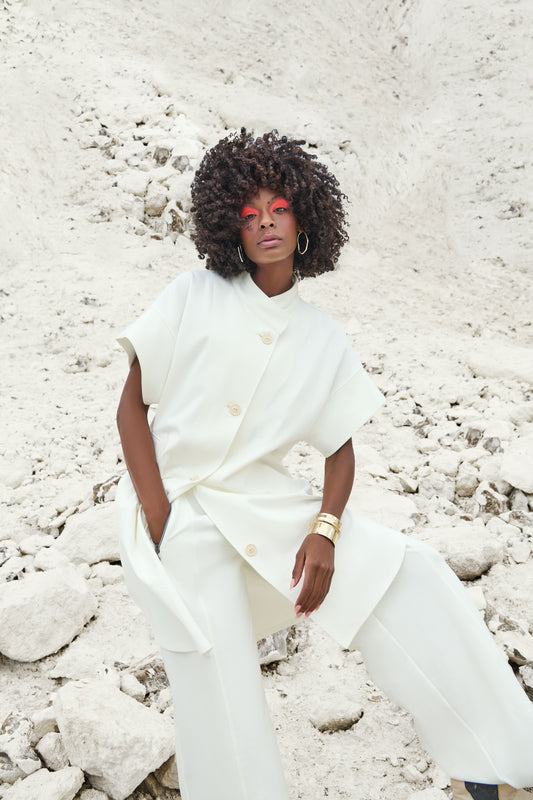Longline Jacket - White