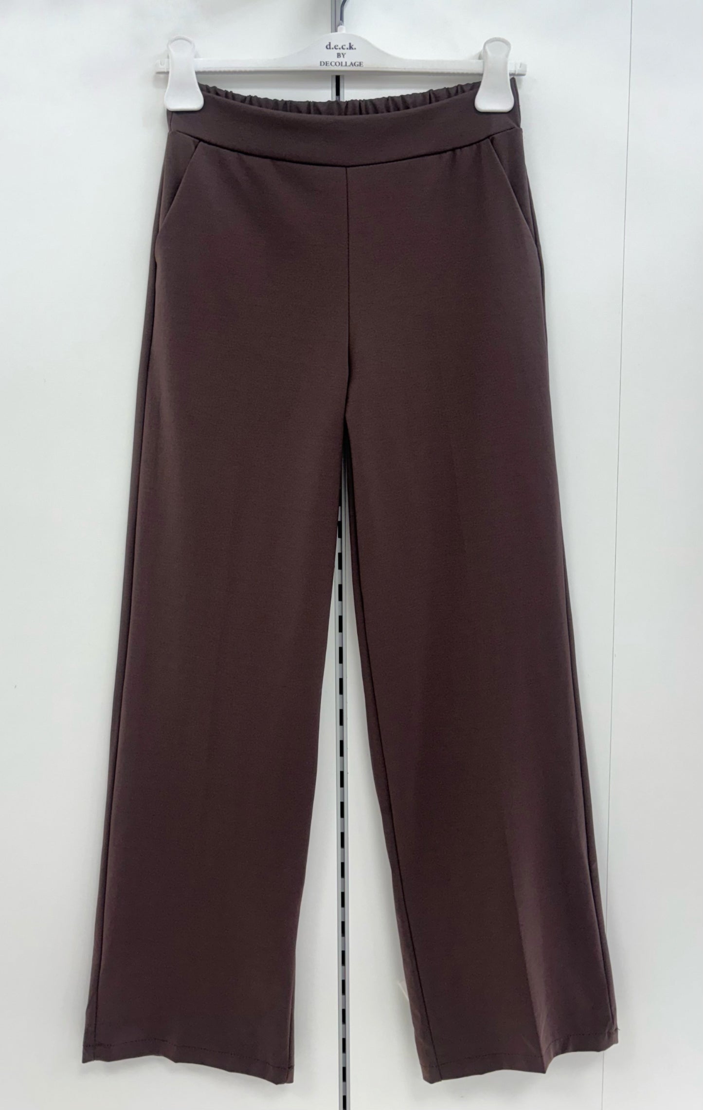 Wide Leg Pull-On Trousers