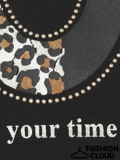 Black Print T-Shirt