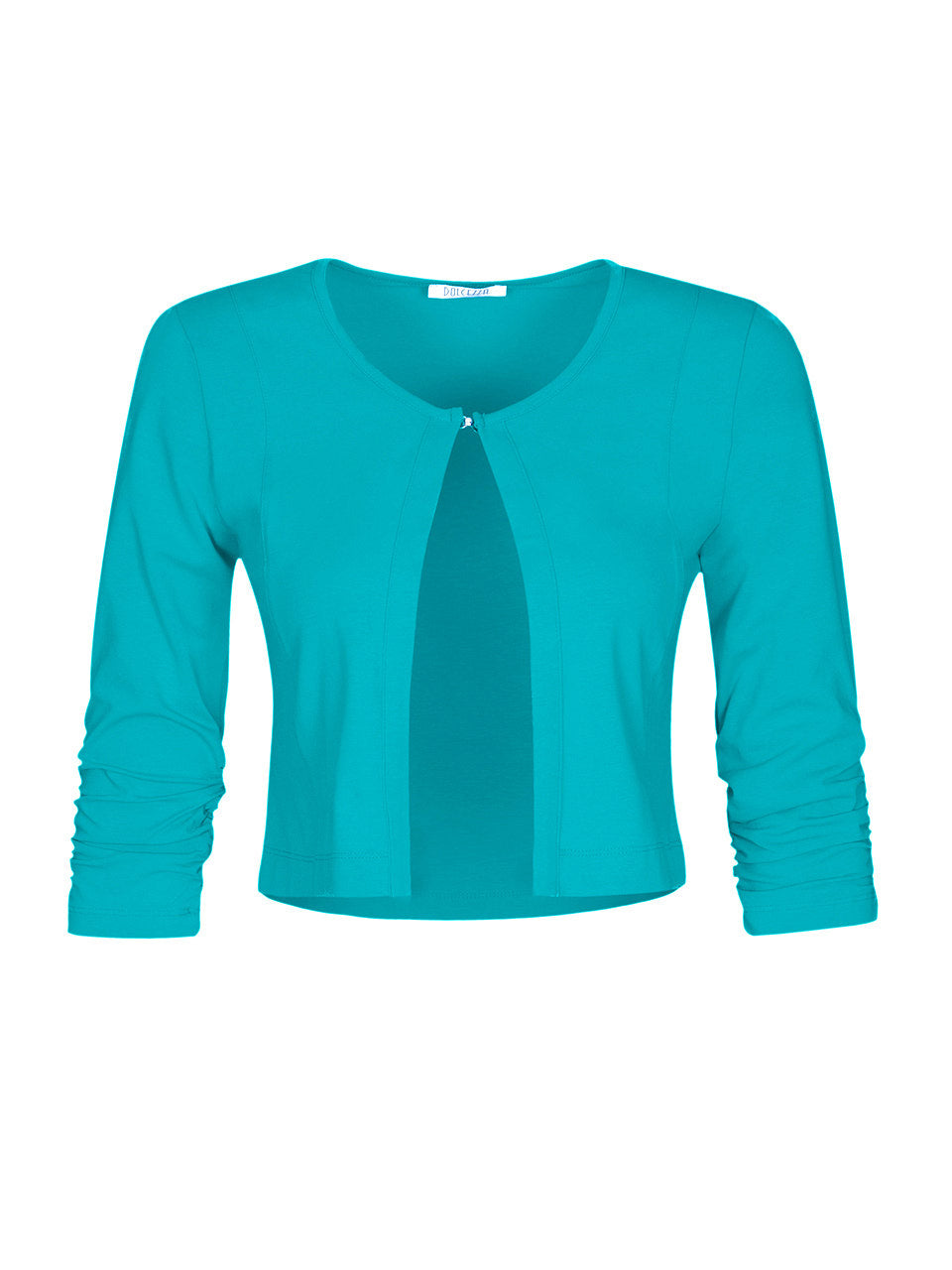 Stretch Cardigan - Aqua & White