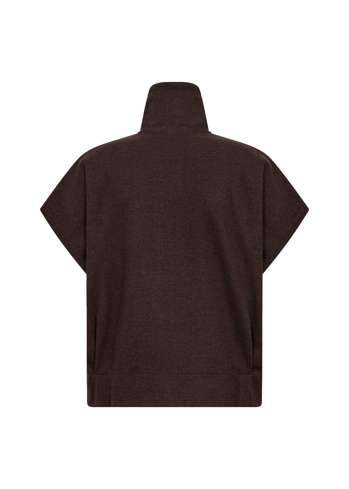 Brown poncho on a white background