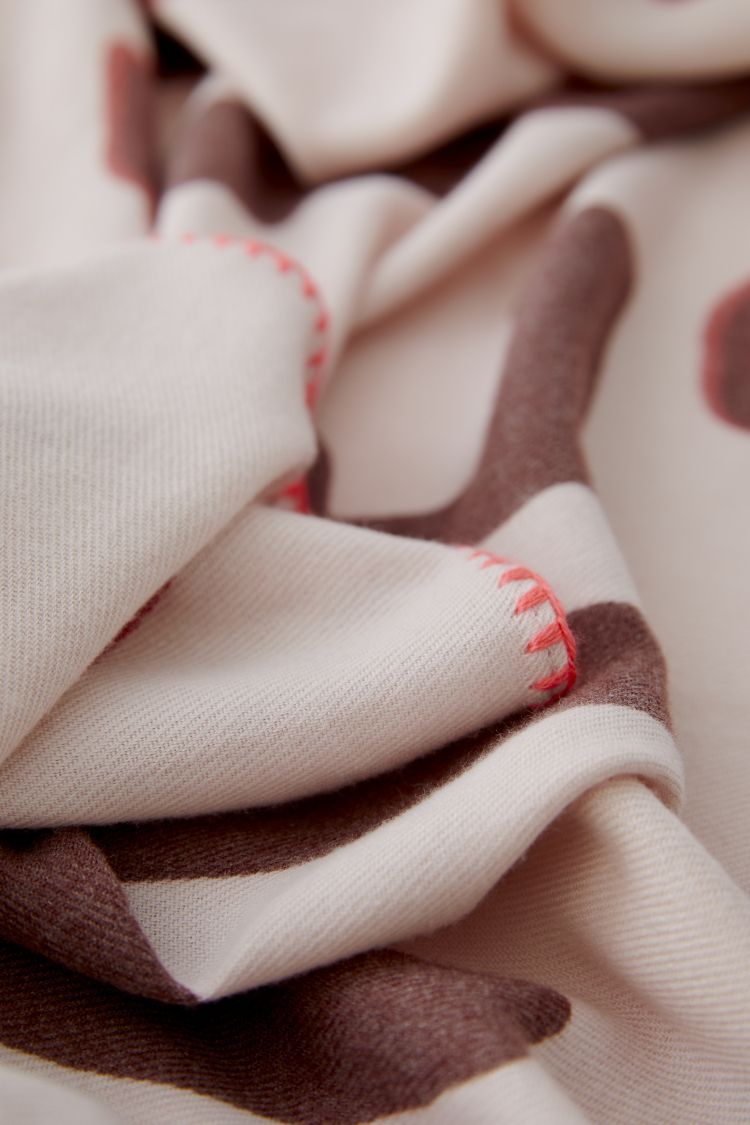Oui Rose Patterned Scarf