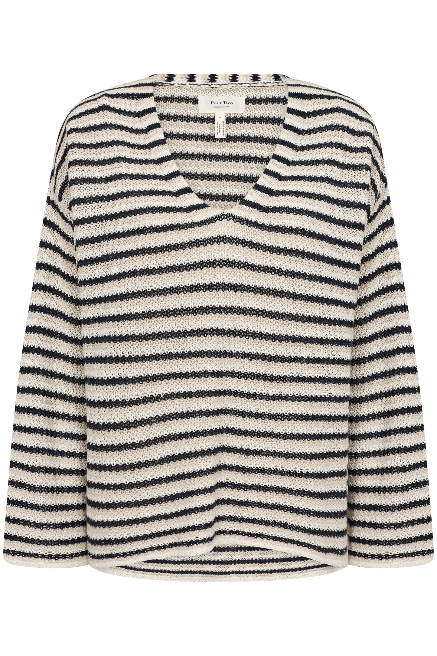 Nahni Pure Linen Striped Sweater
