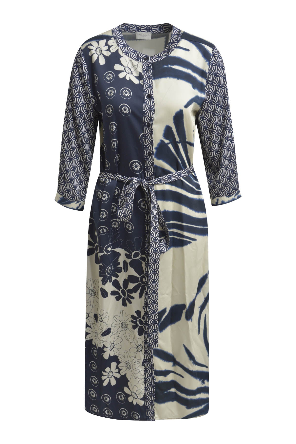 Navy Print Maxidress