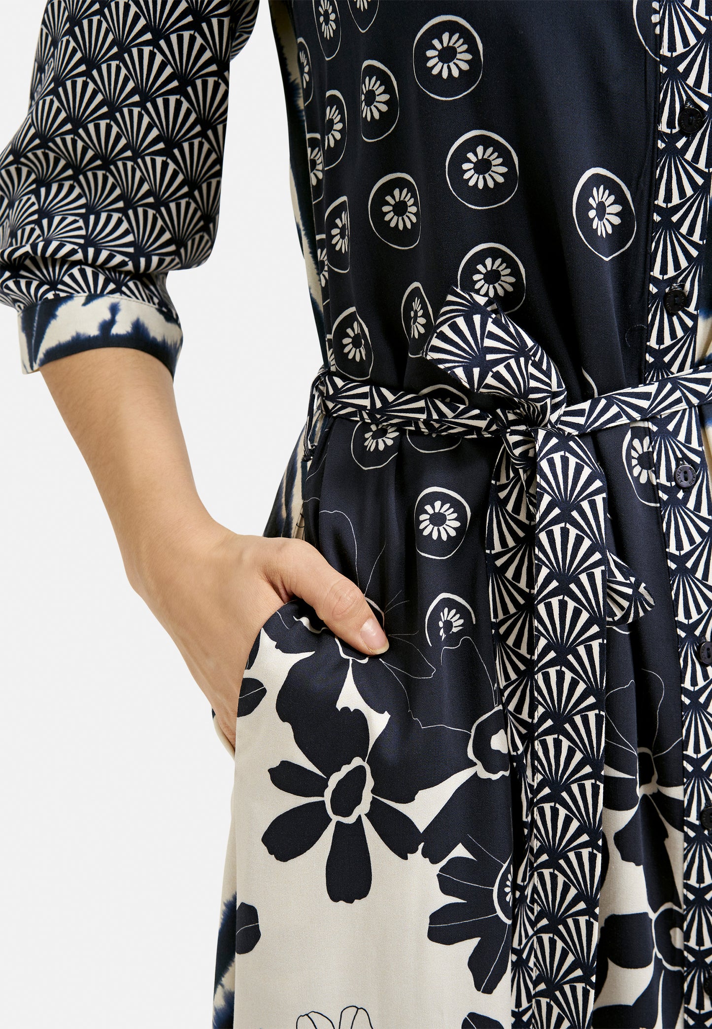 Navy Print Maxidress