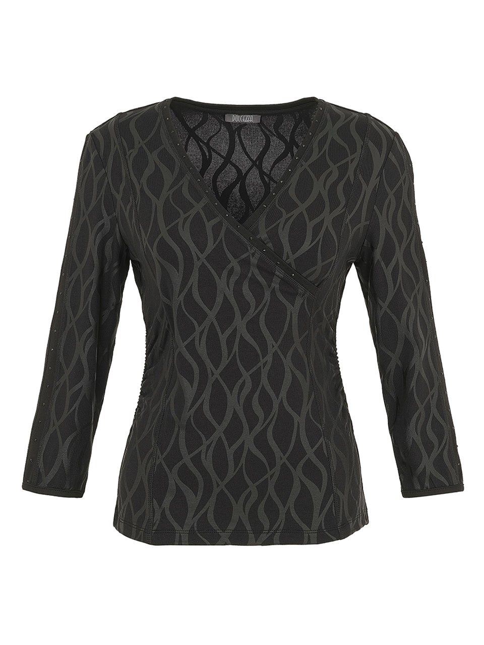 pattern top dolcezza front black