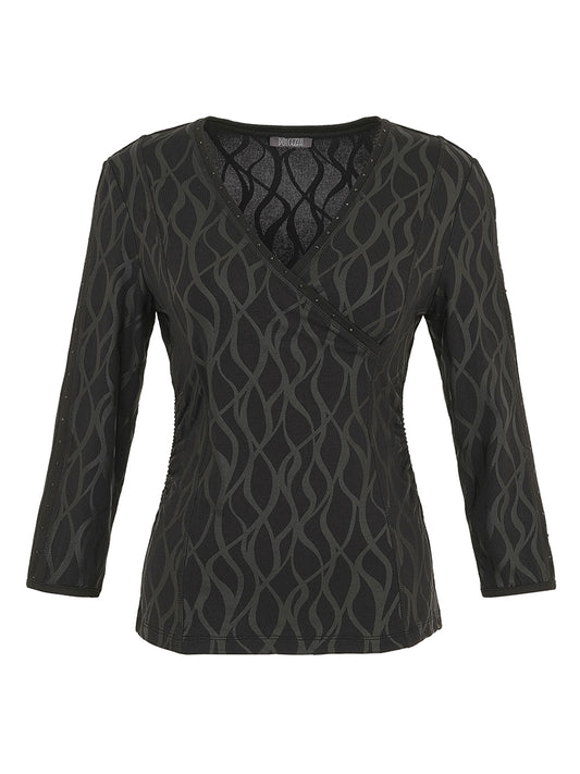 pattern top dolcezza front black