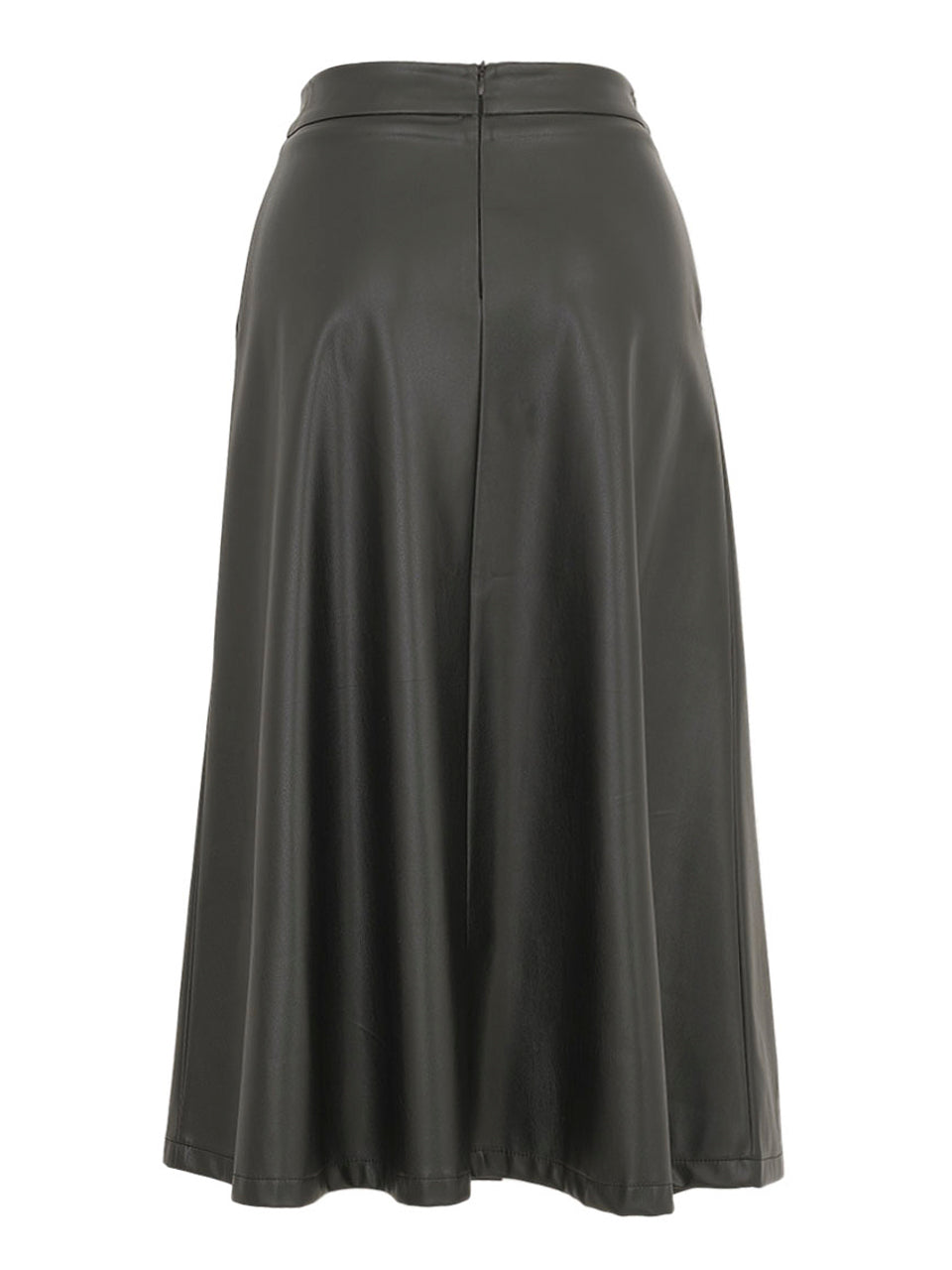 dolcezza leather skirt midi back