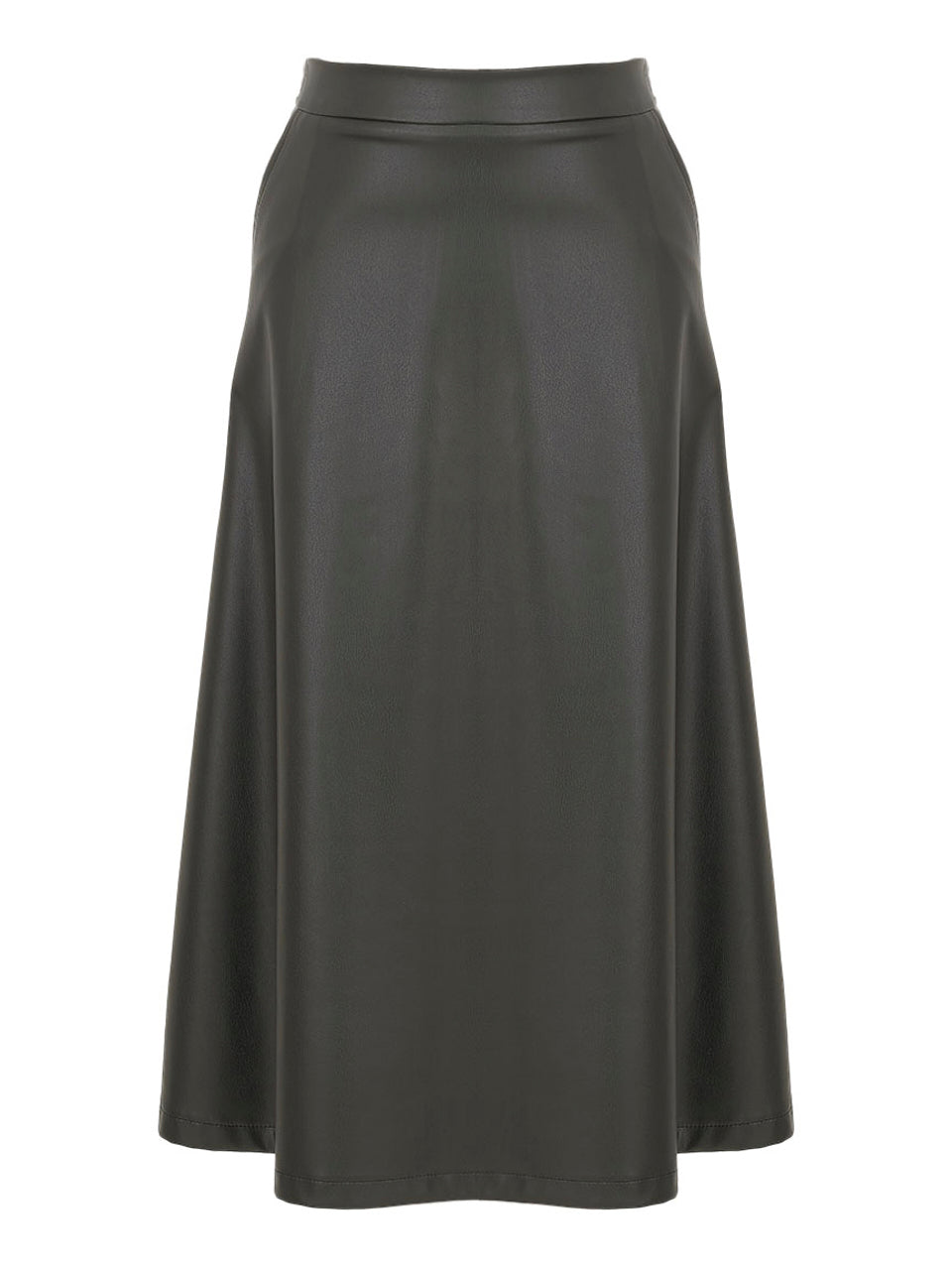 dolcezza leather skirt midi front