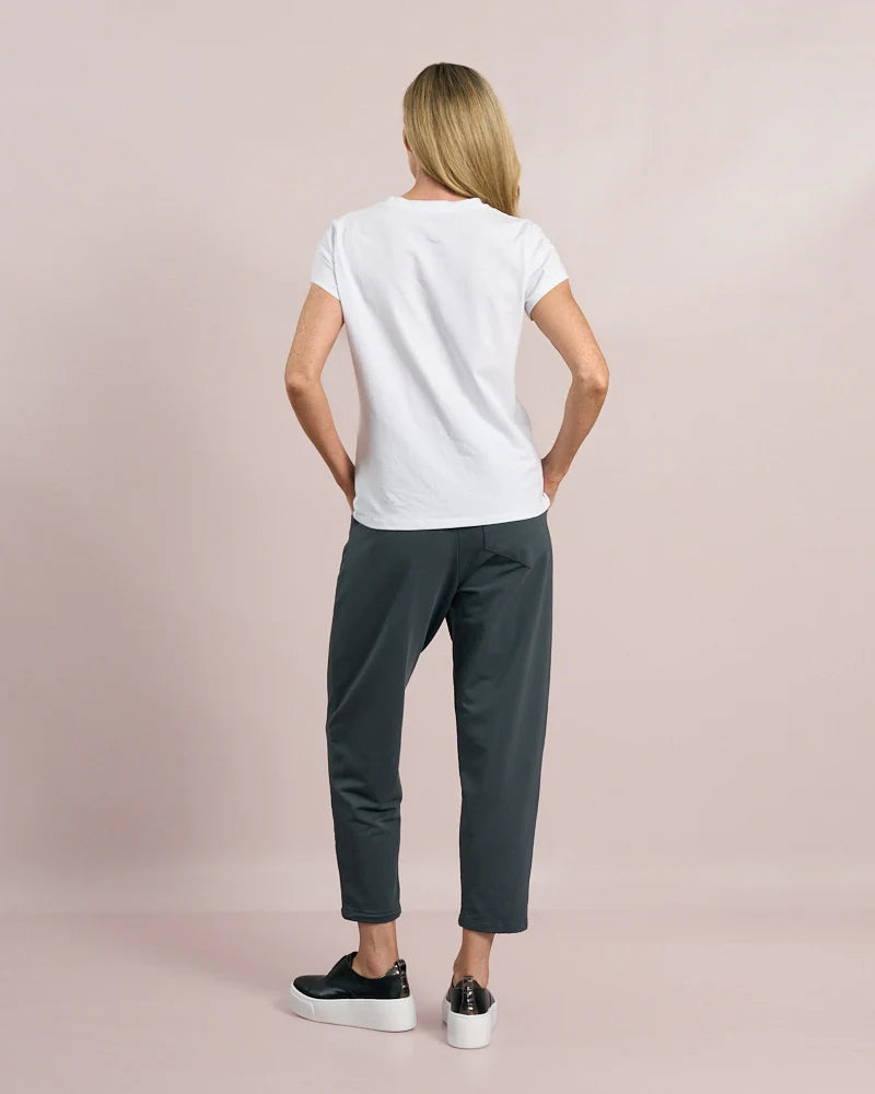 White T-Shirt with Sparkle Motif