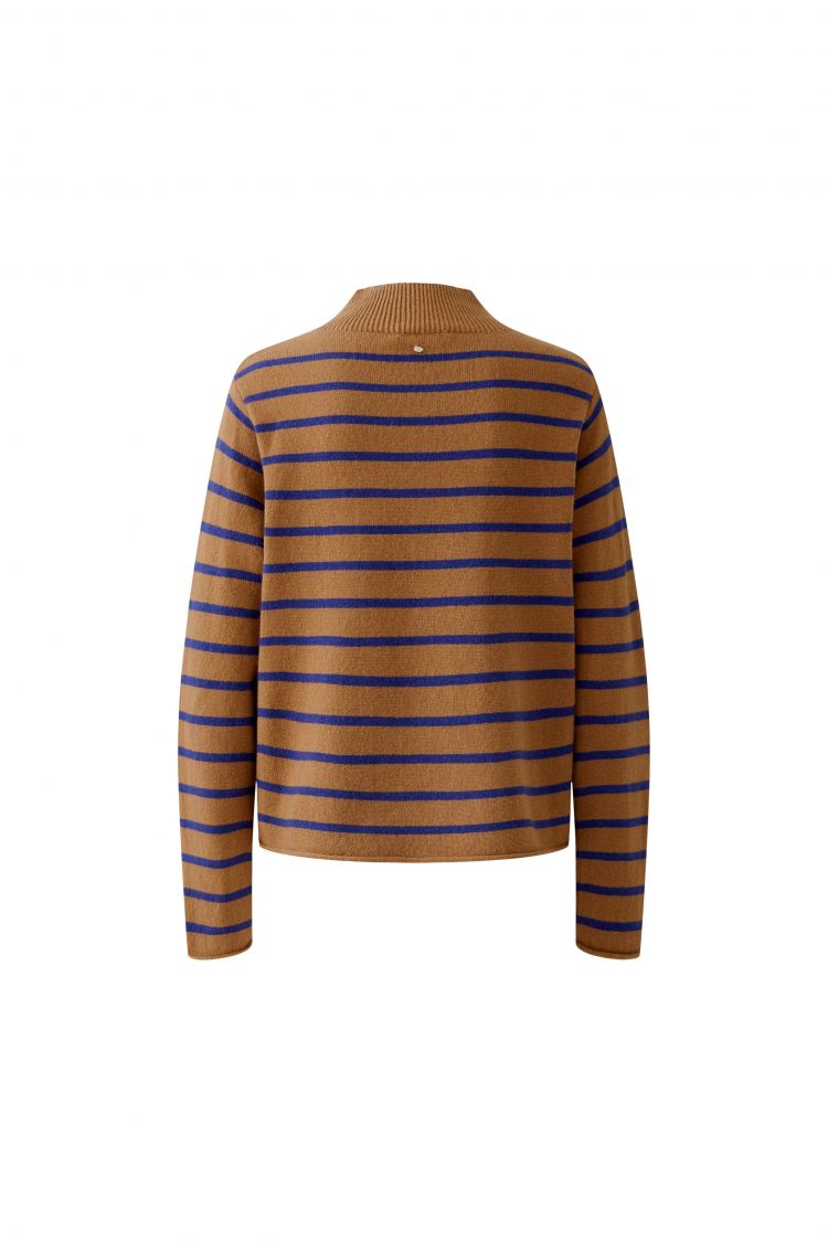 Camel & Blue Stripe Jumper