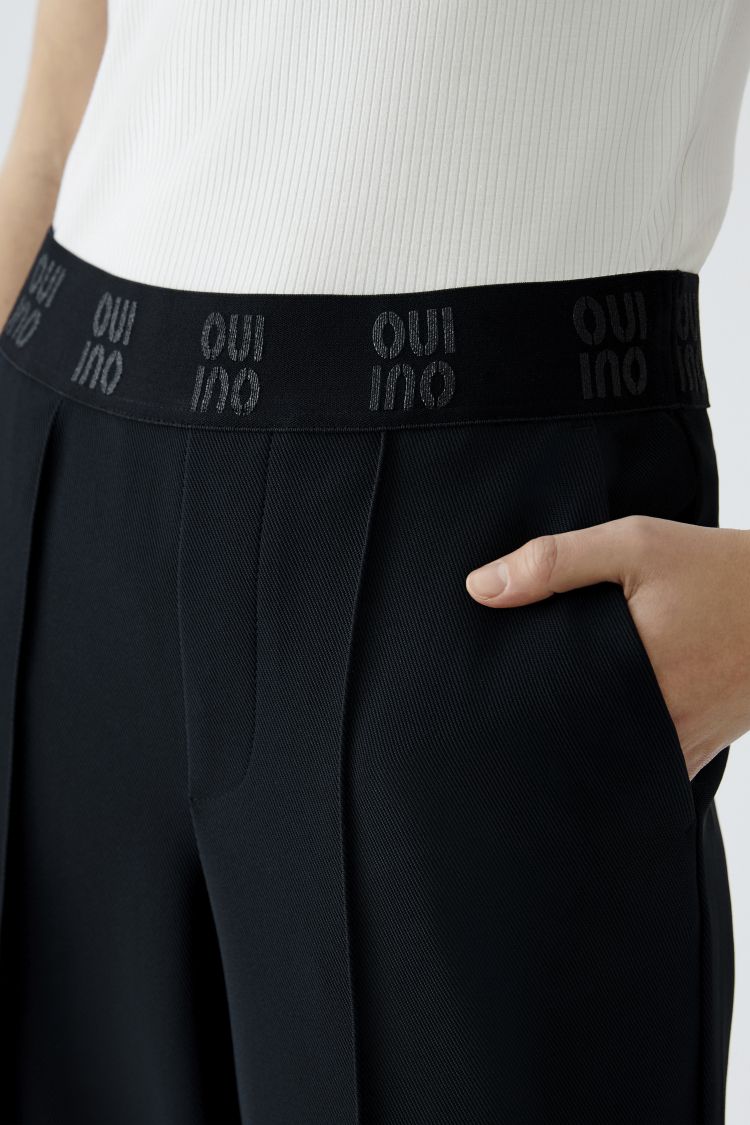 Black Wide Leg Trousers
