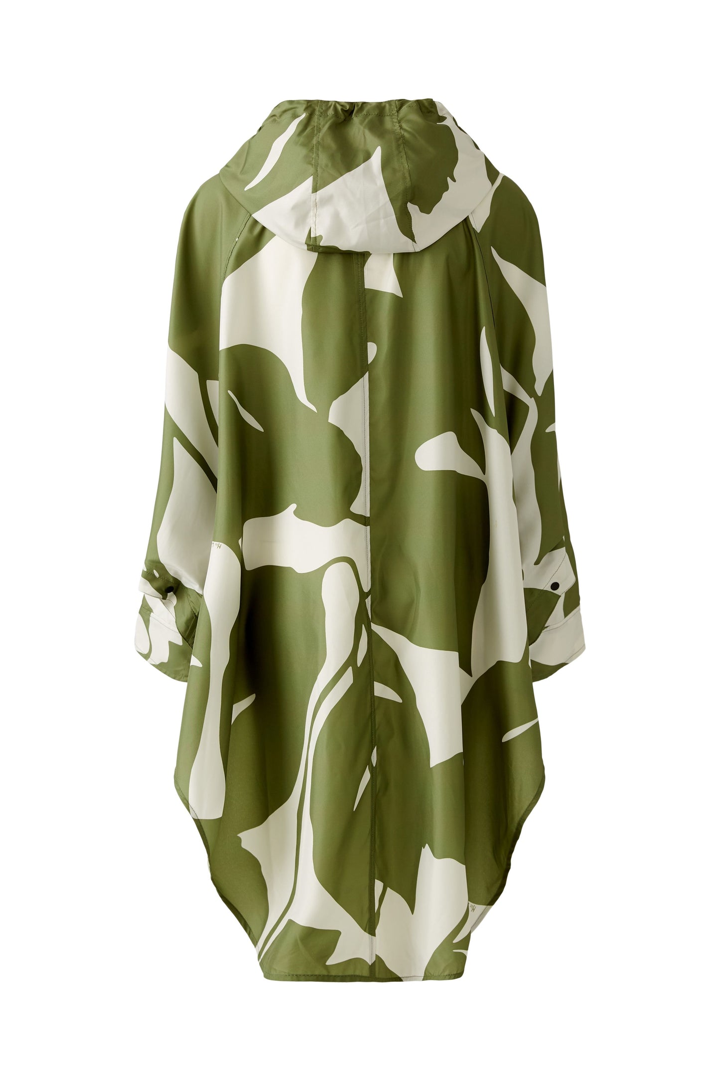 Leaf Print Poncho Raincoat