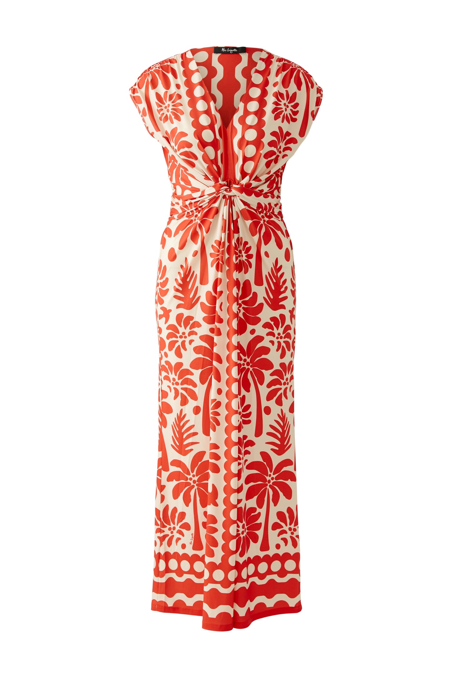 Red Tropical Print Dress