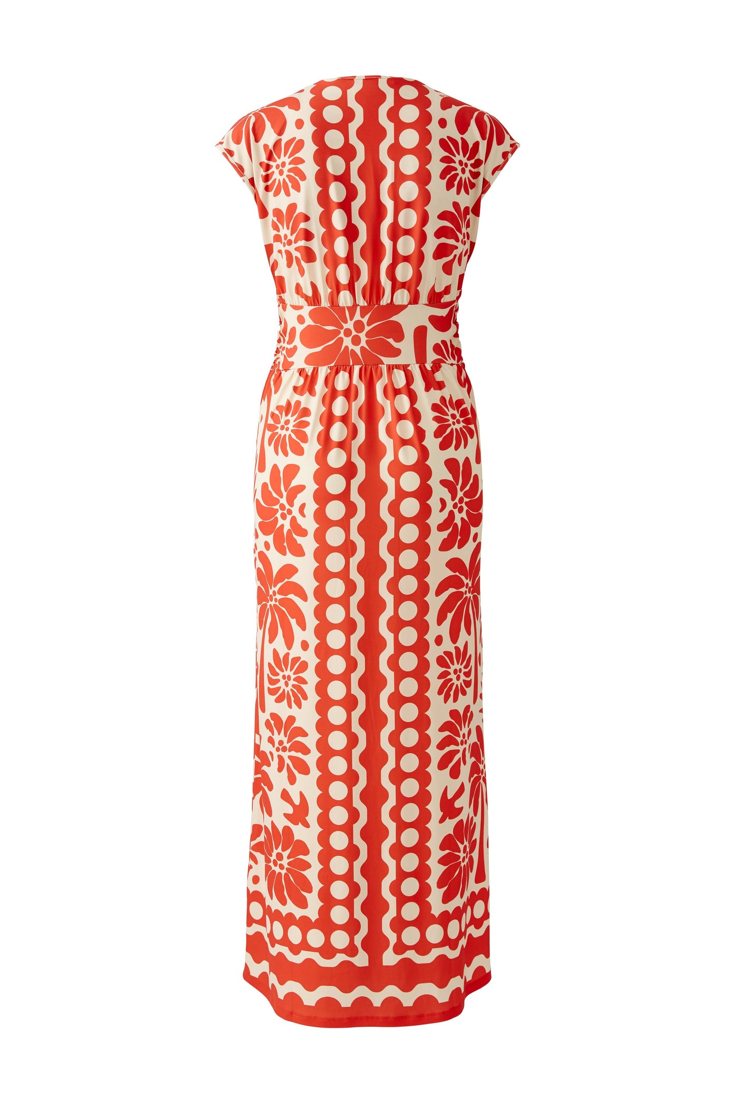 Red Tropical Print Dress
