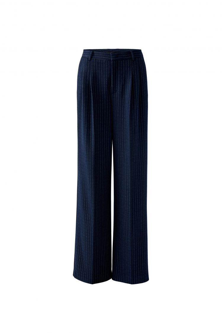 Pin Stripe Pleated Trousers