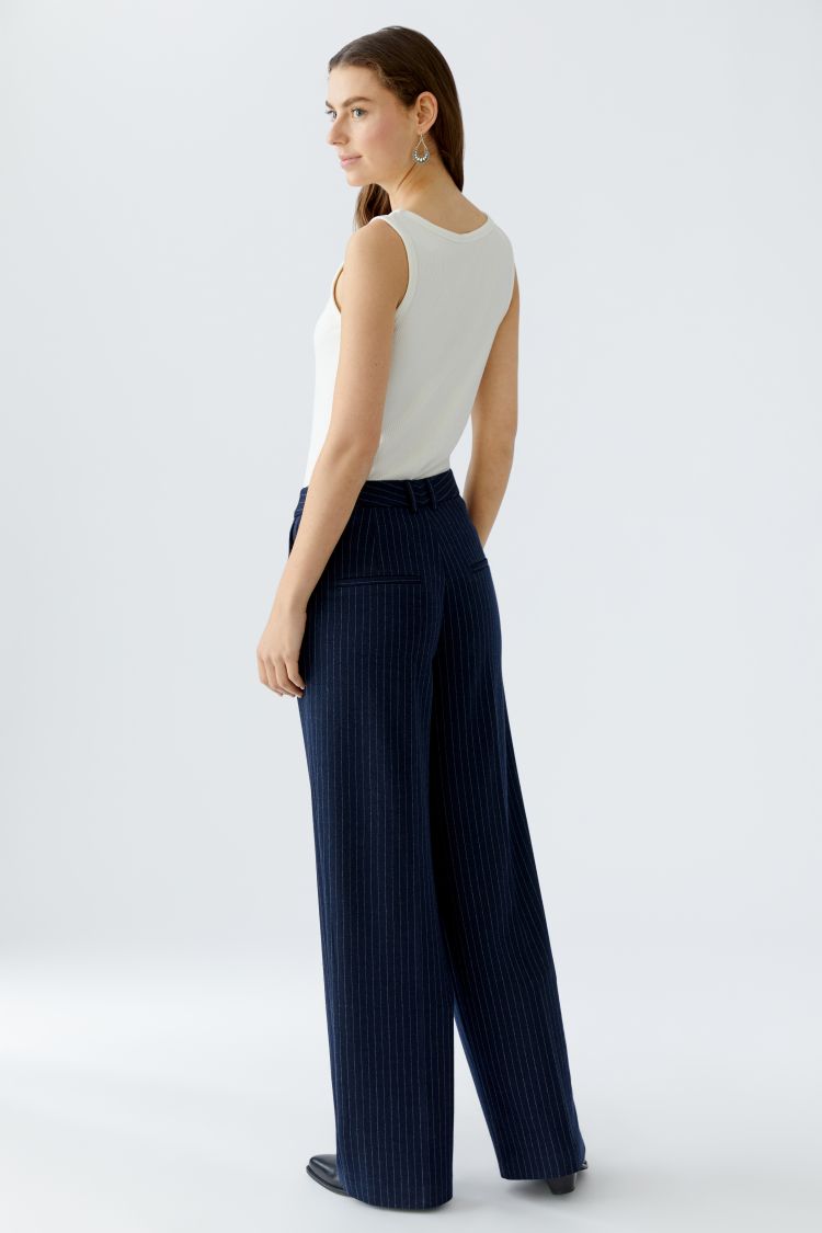 Pin Stripe Pleated Trousers