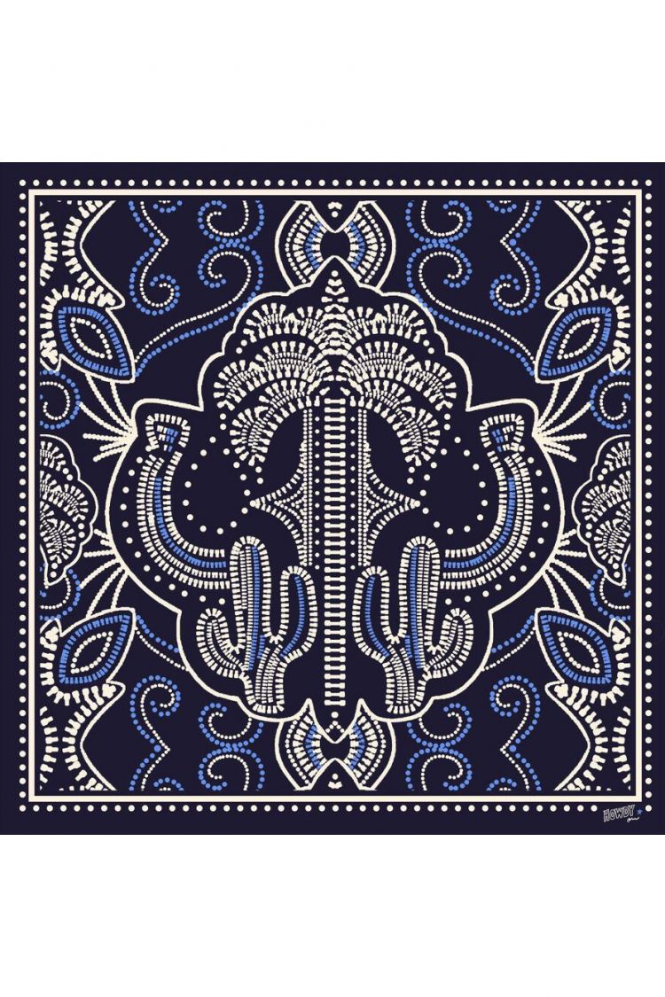 Blue Pattern Scarf