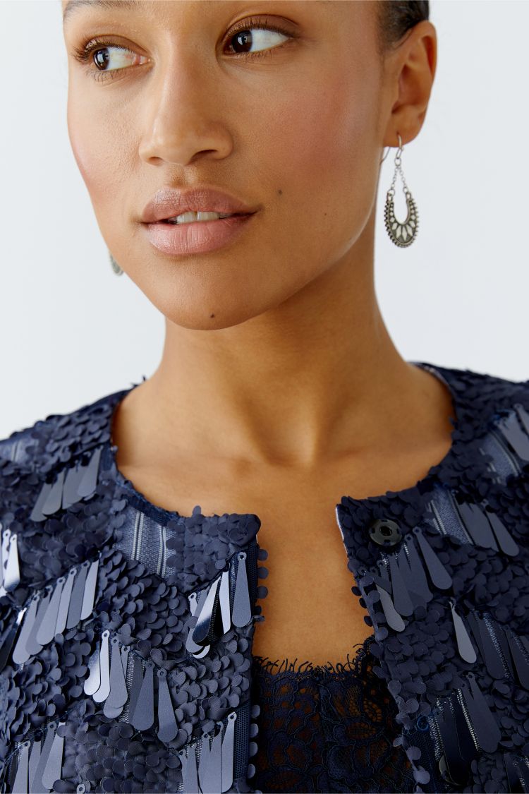 Navy Sequin Jacket