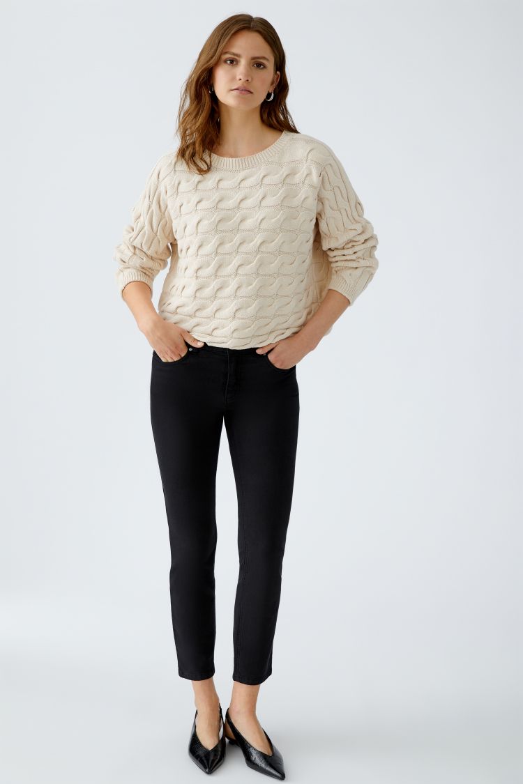 Sirah Jumper in Grey, Blue & Bramble Berry