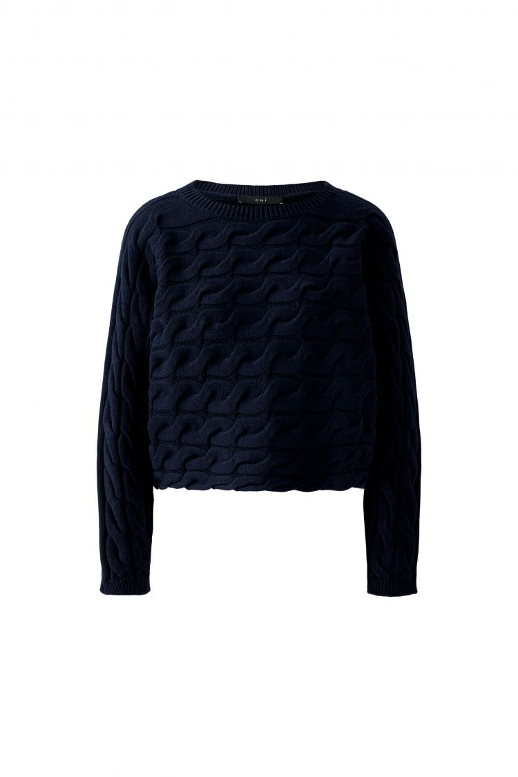 Sirah Jumper in Grey, Blue & Bramble Berry