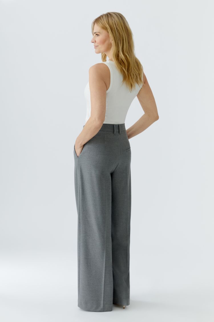 Grey Pleat Trousers