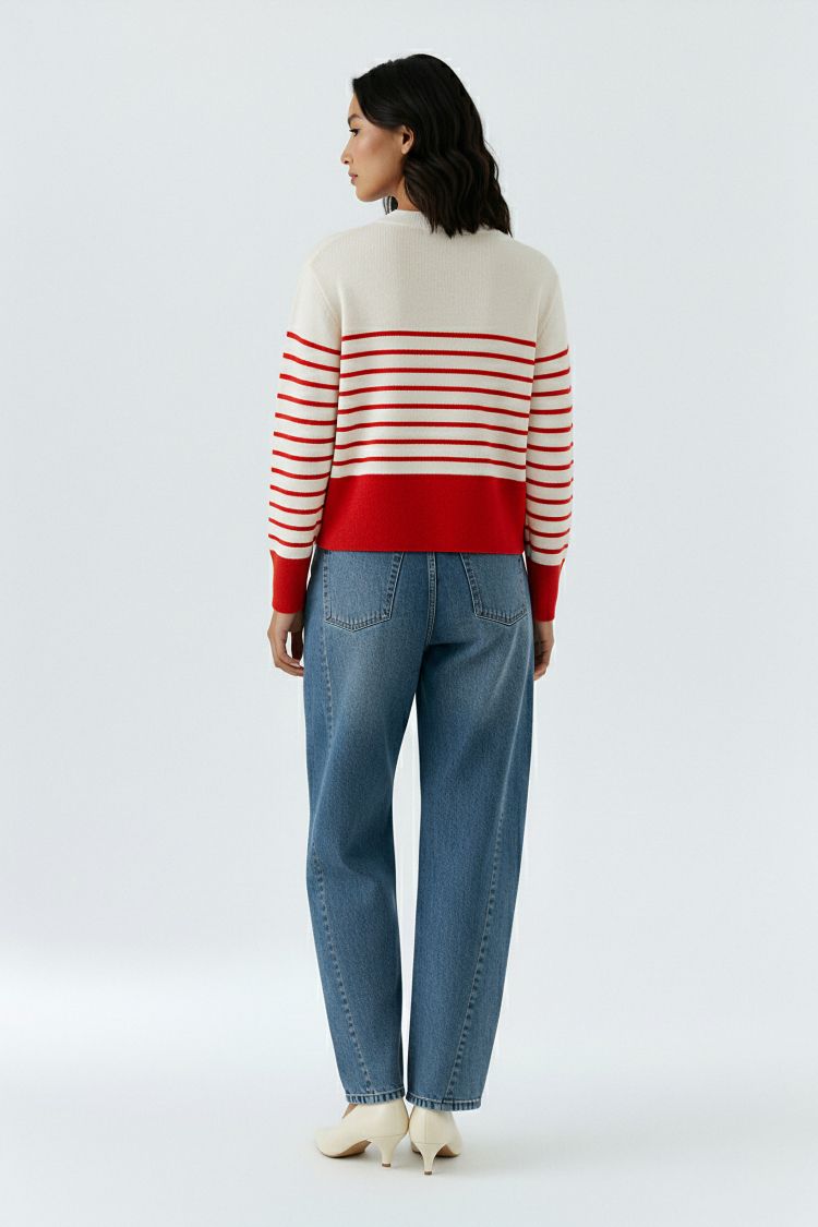 Red Stripe Pullover