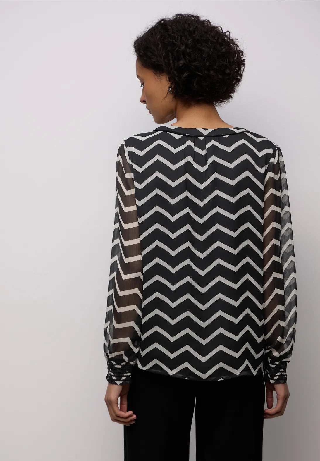 Chiffon Zig-Zag Tunic