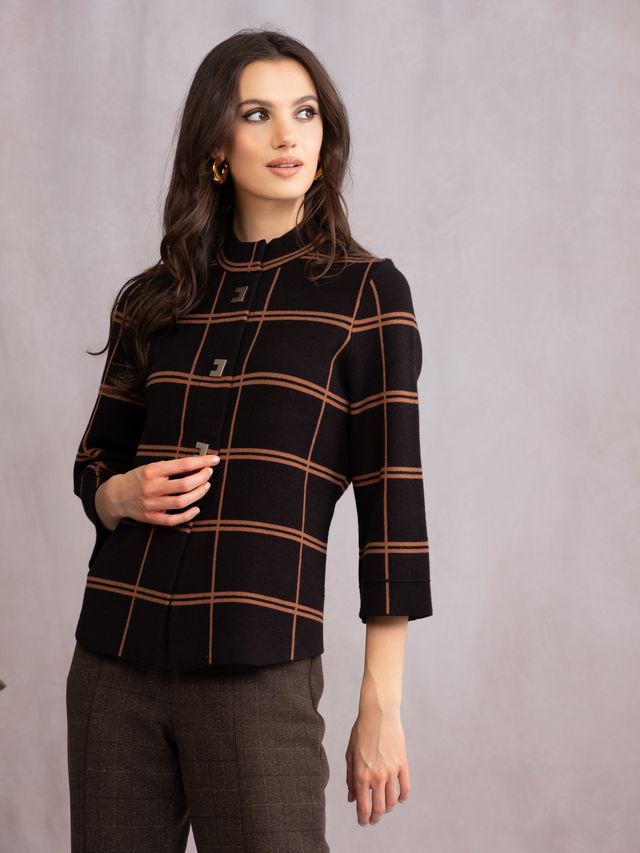 Brown & Black Cardigan