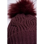 Rino & Pelle Aaf Burgundy Ribbed Bobble Hat