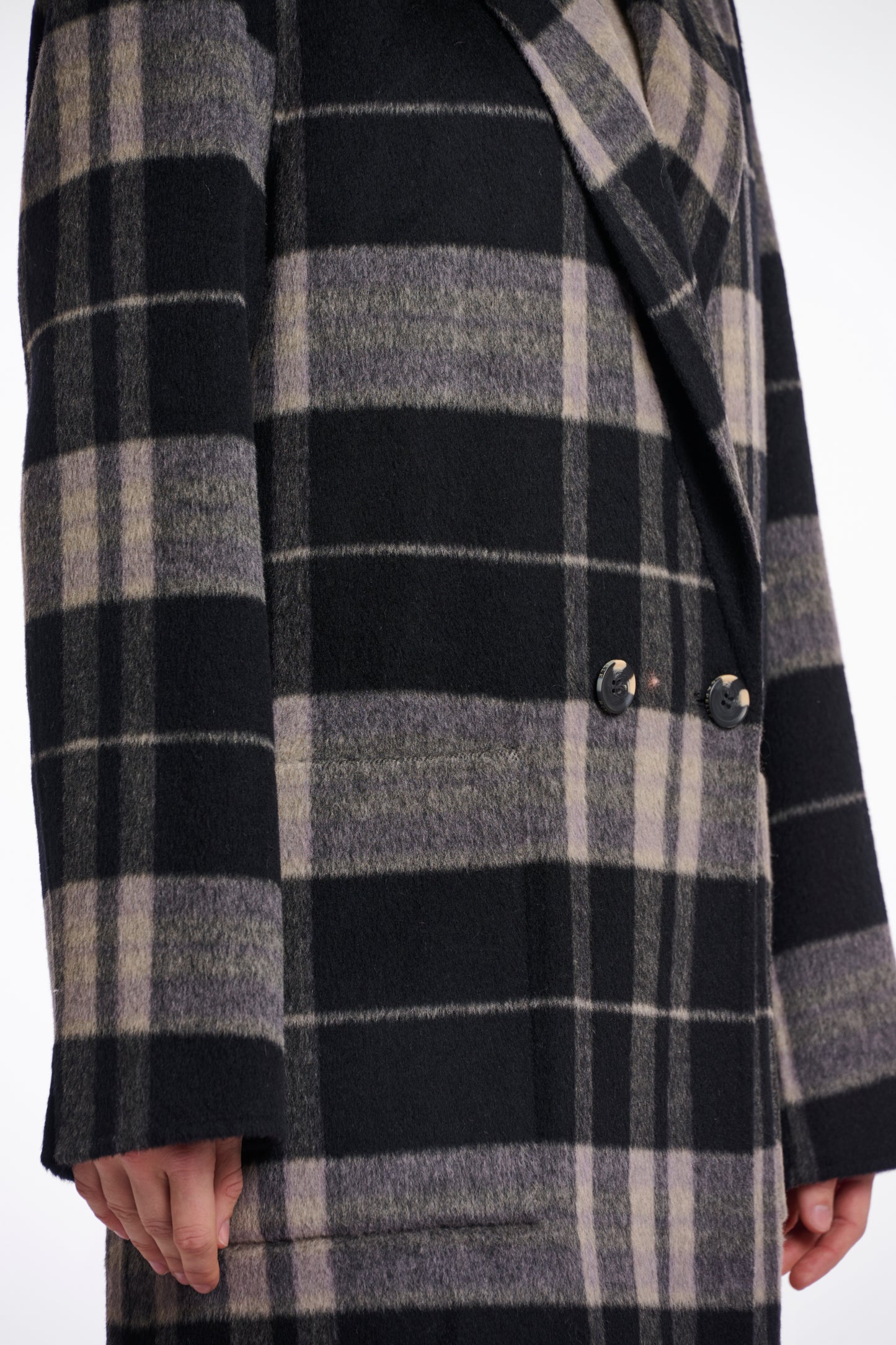 Adria Reversible Check Coat