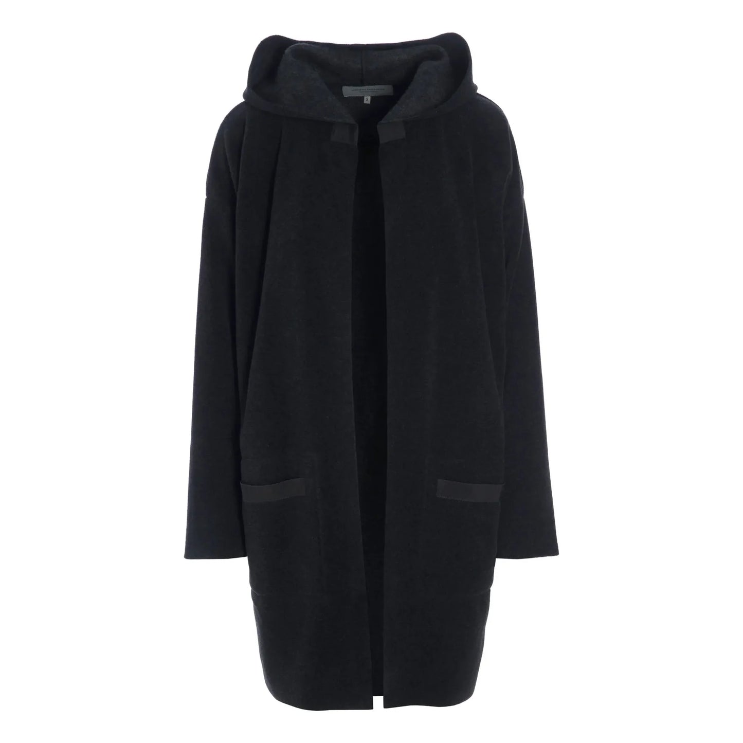 Hooded Cardigan - Black & Kit Cream
