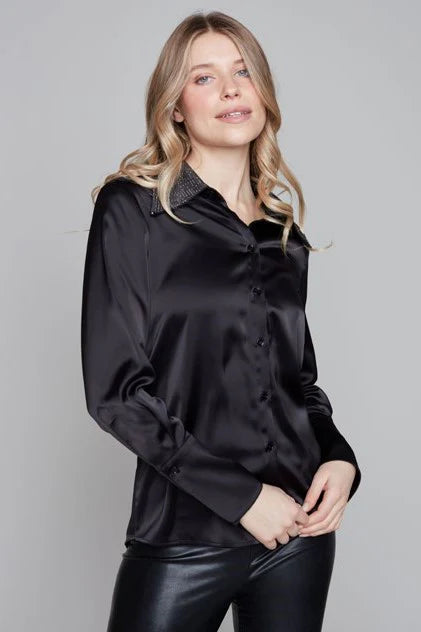 Satin Diamonte Blouse