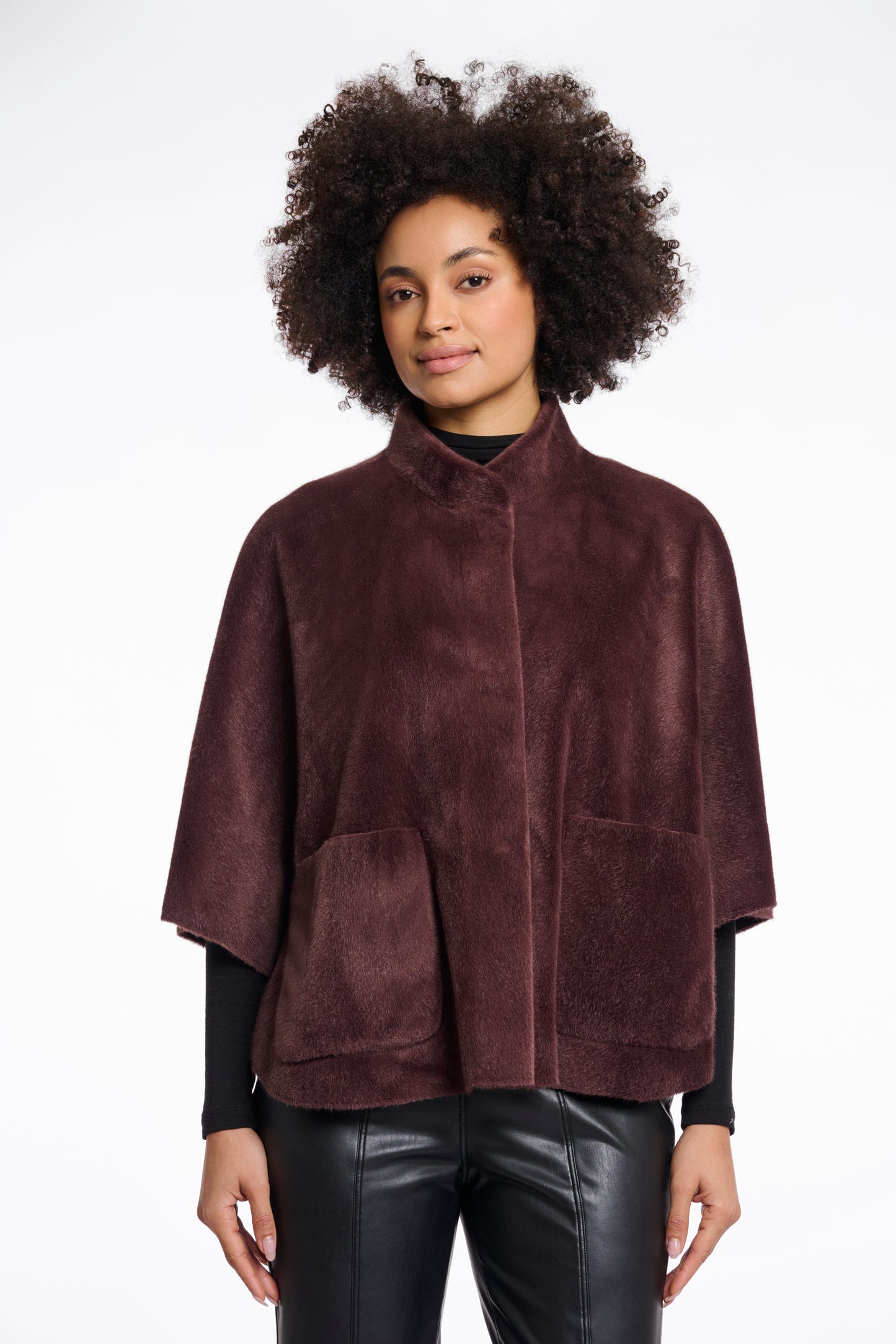 Dewi Faux Fur Cape