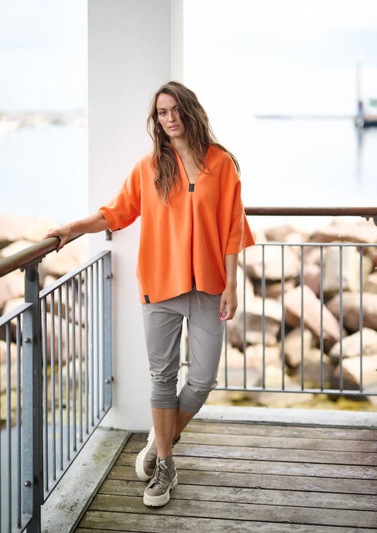 Orange Knit Pullover