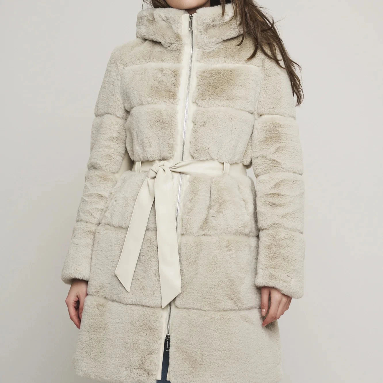 Harvard Faux Fur Belted Coat
