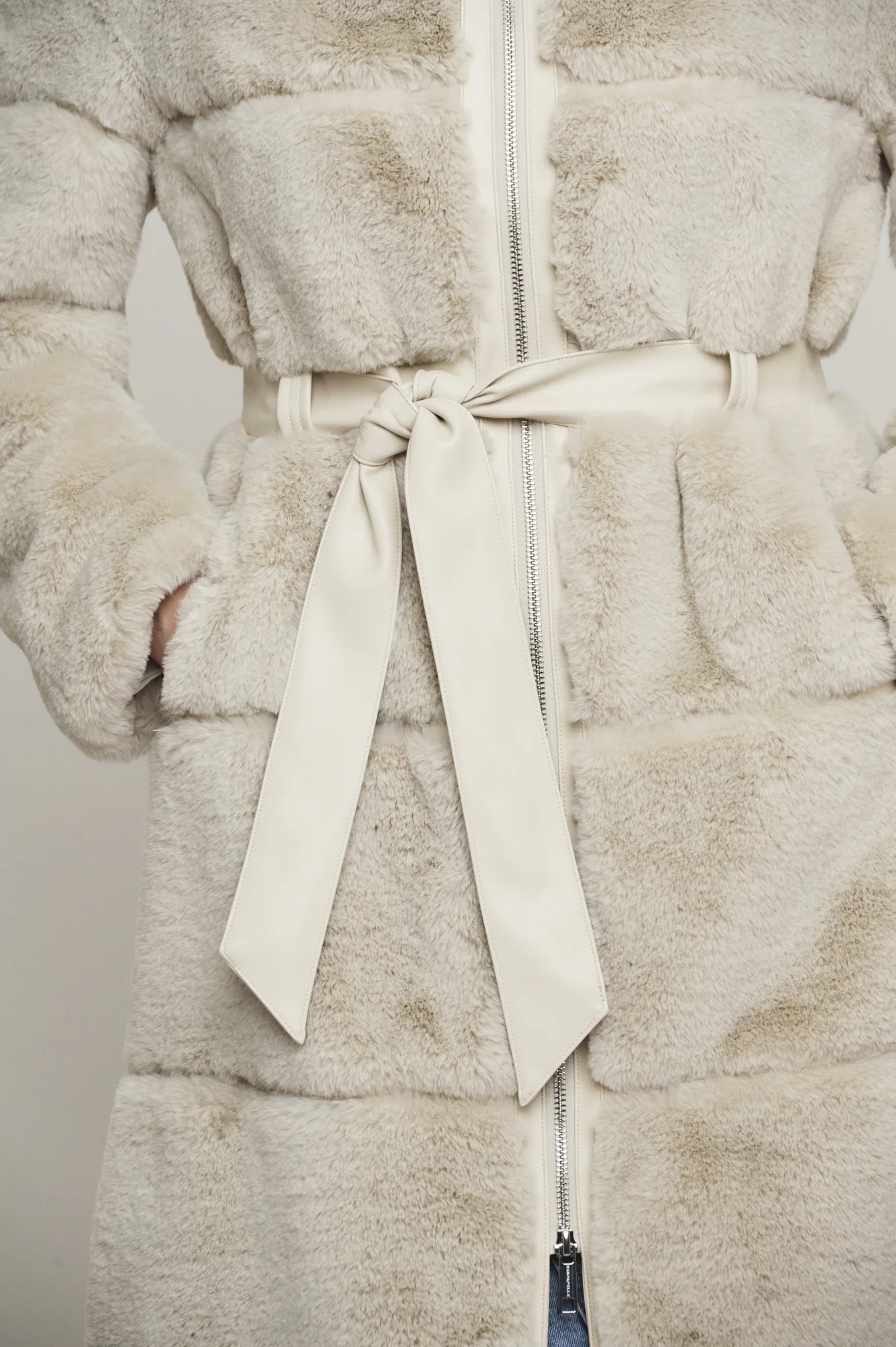 Harvard Faux Fur Belted Coat