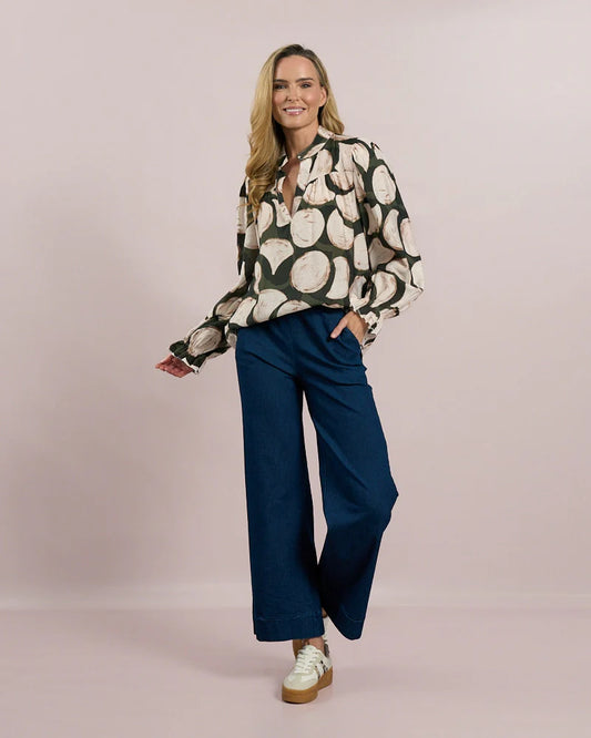 Circle Print Blouse