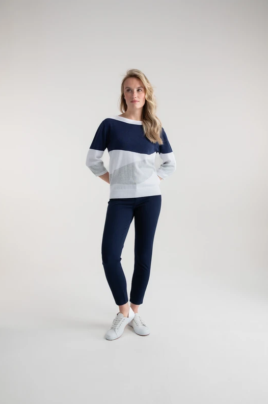Block Knit Sweater