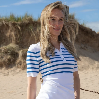 Marble Short Sleeve Stripe Top