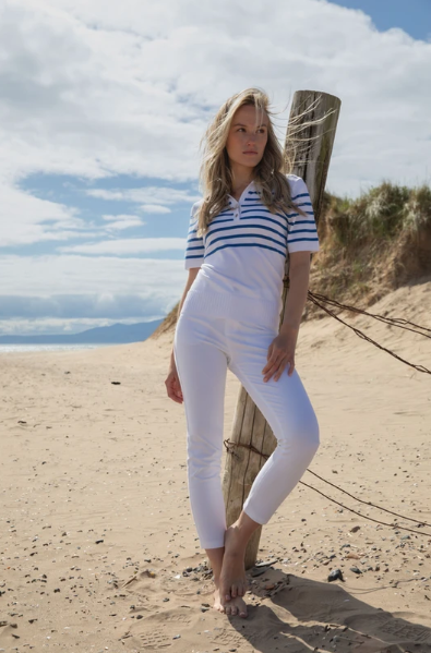 Marble Short Sleeve Stripe Top
