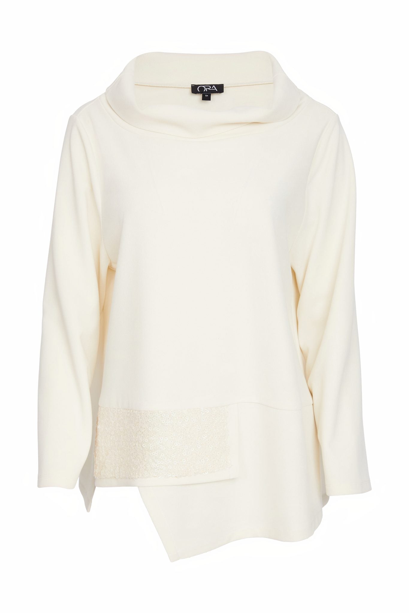 Cream Roll Collar Jumper