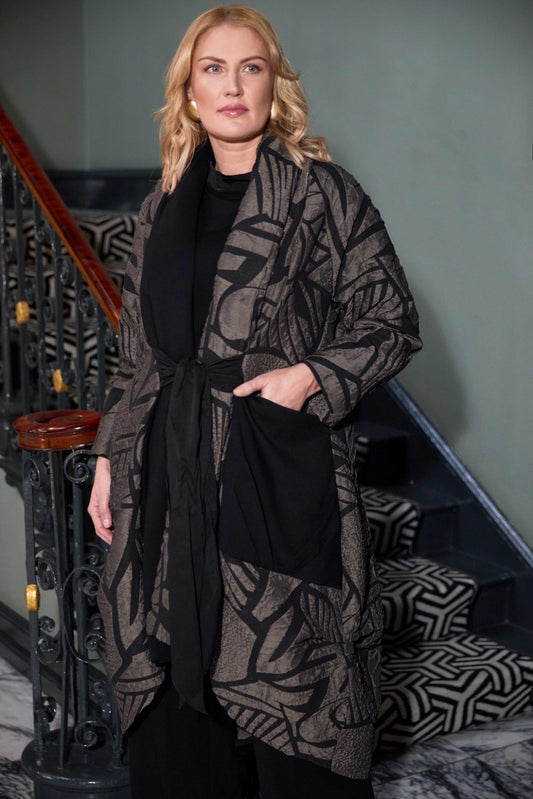 Embossed Jacquard Print Jacket
